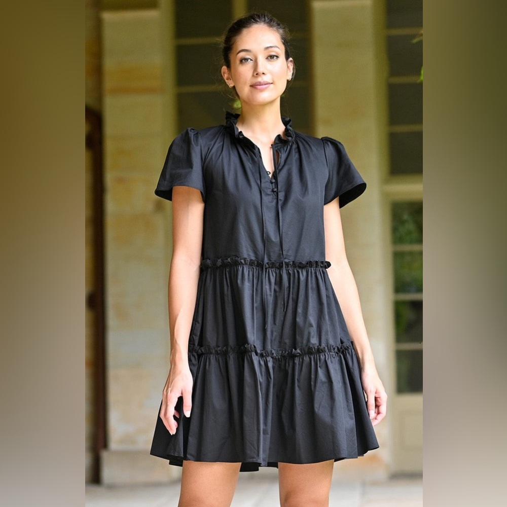 Wyatt Wylde Black Chime Mini Dress Size Medium